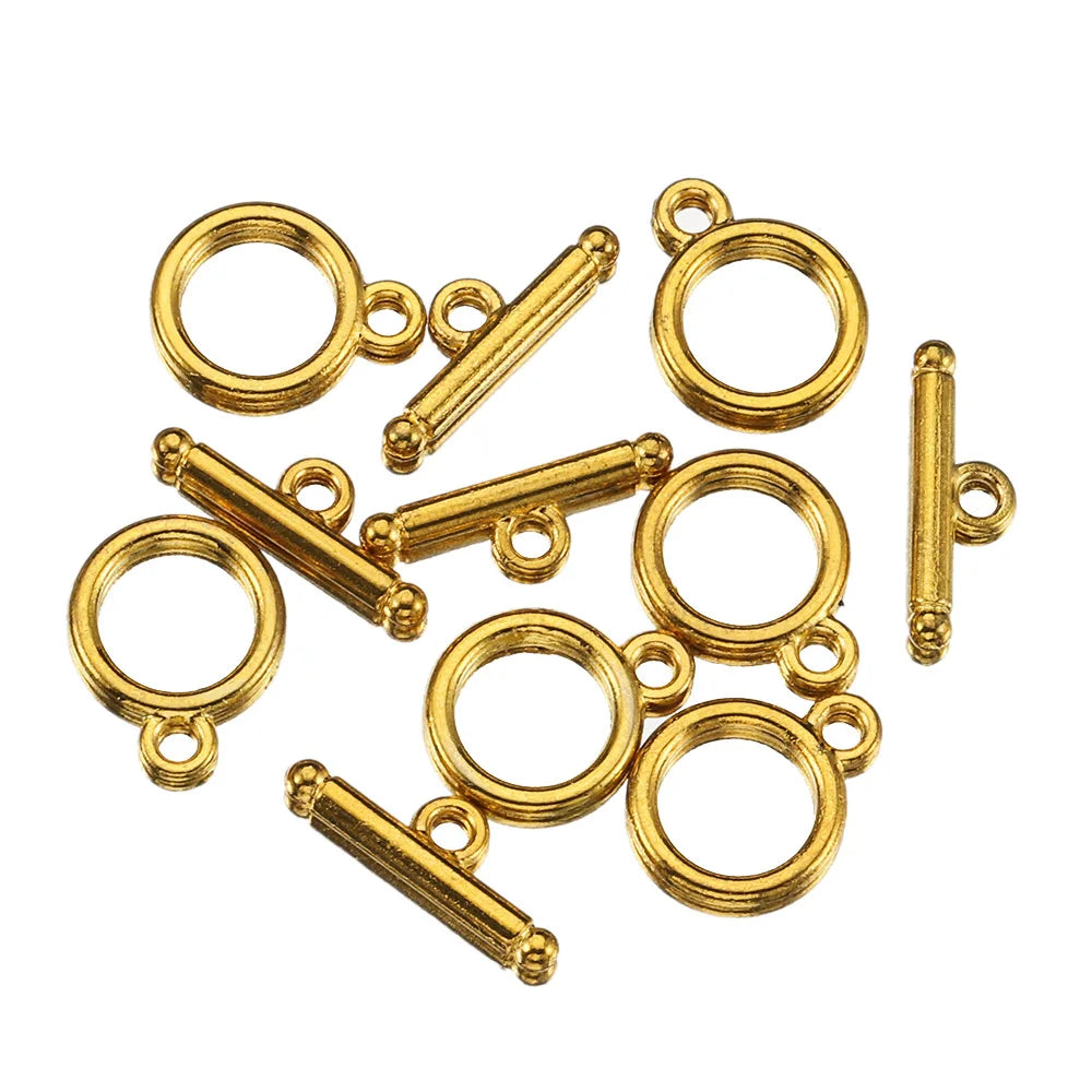 10Sets/lot Metal OT Clasps Connectors for Bracelet Necklace DIY Toggle Clasps Buckle Jewelry Making Supplies Connector